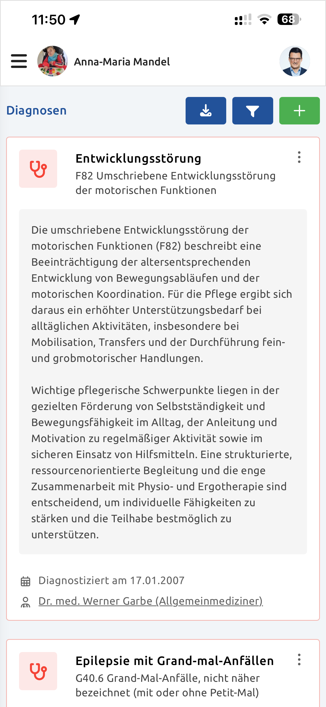 mendracare - Document Diagnoses