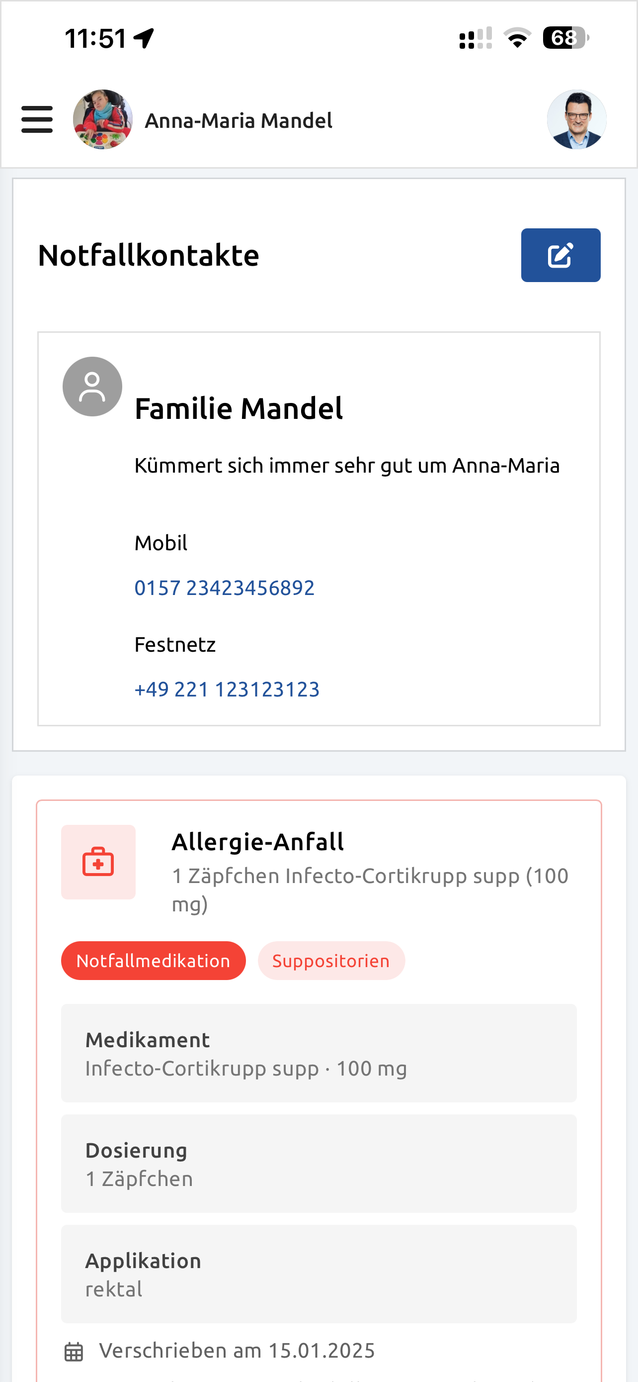 mendracare - Emergency Contacts